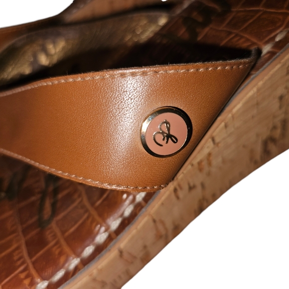 Sam Edelman Romy Wedge Thong Sandals Women's Size 9 - Picture 3 of 5